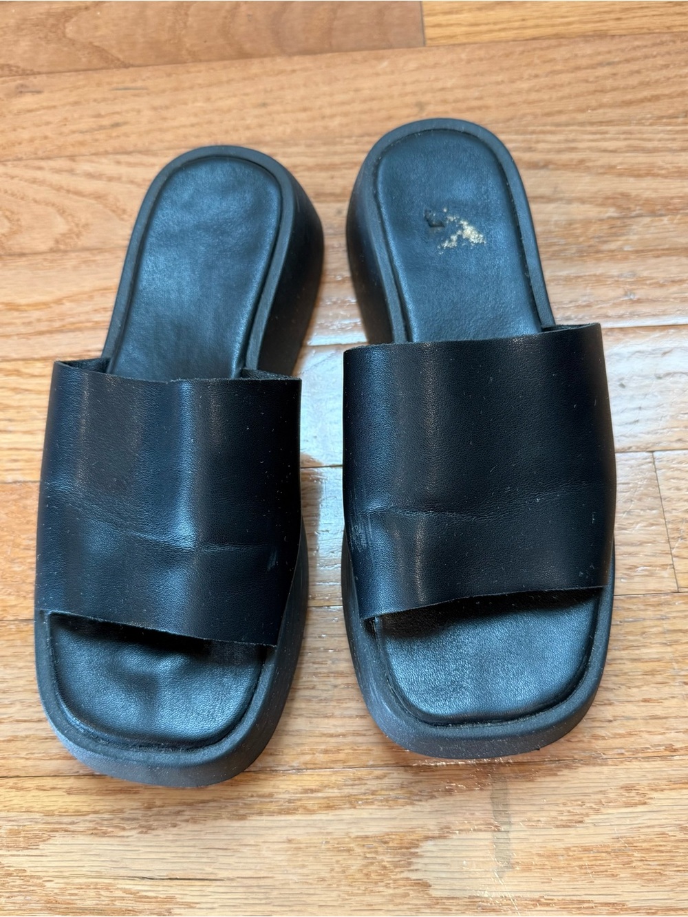 Black Slide Platform Sandals Unbranded Size 6.5